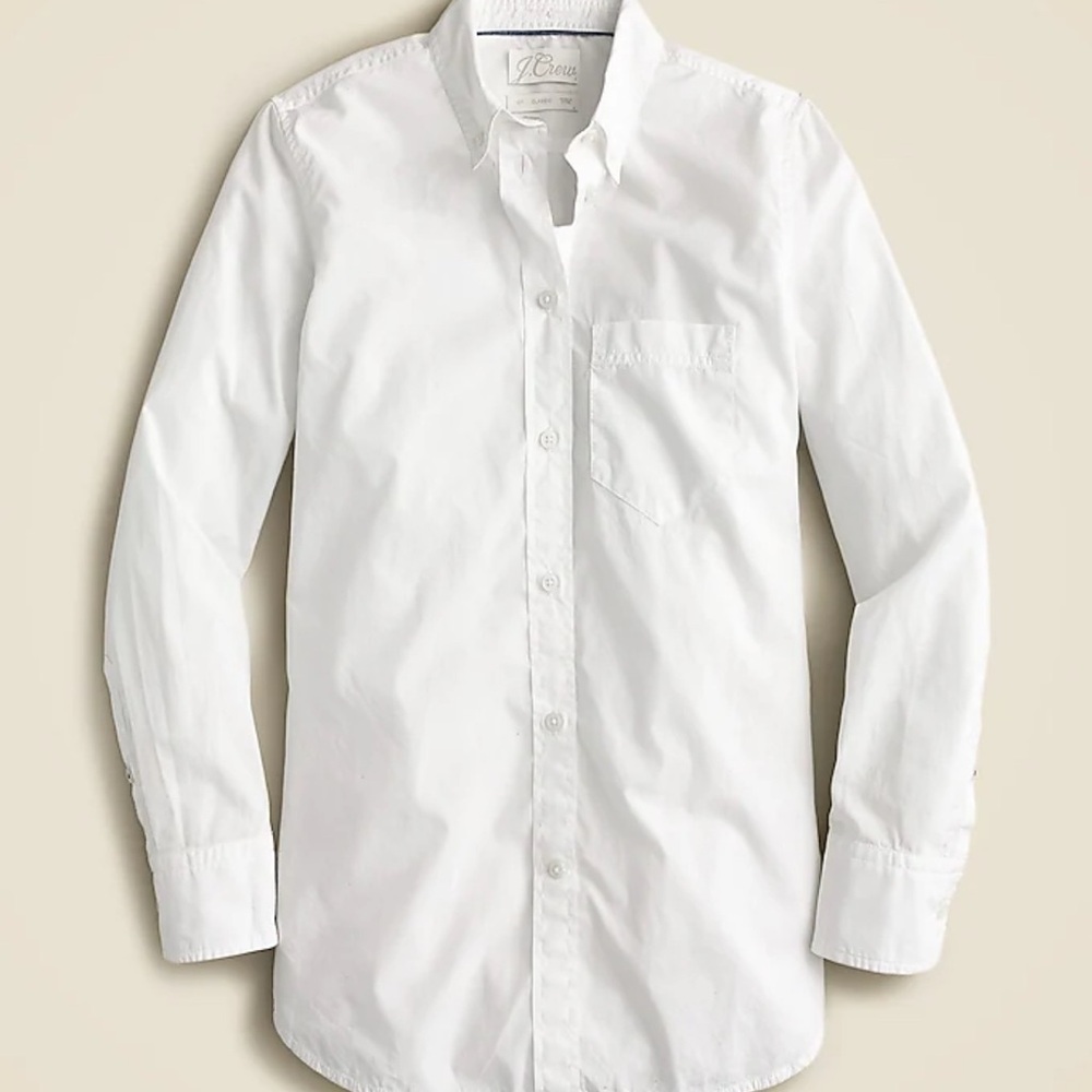 J. Crew - Classic-fit washed cotton poplin shirt